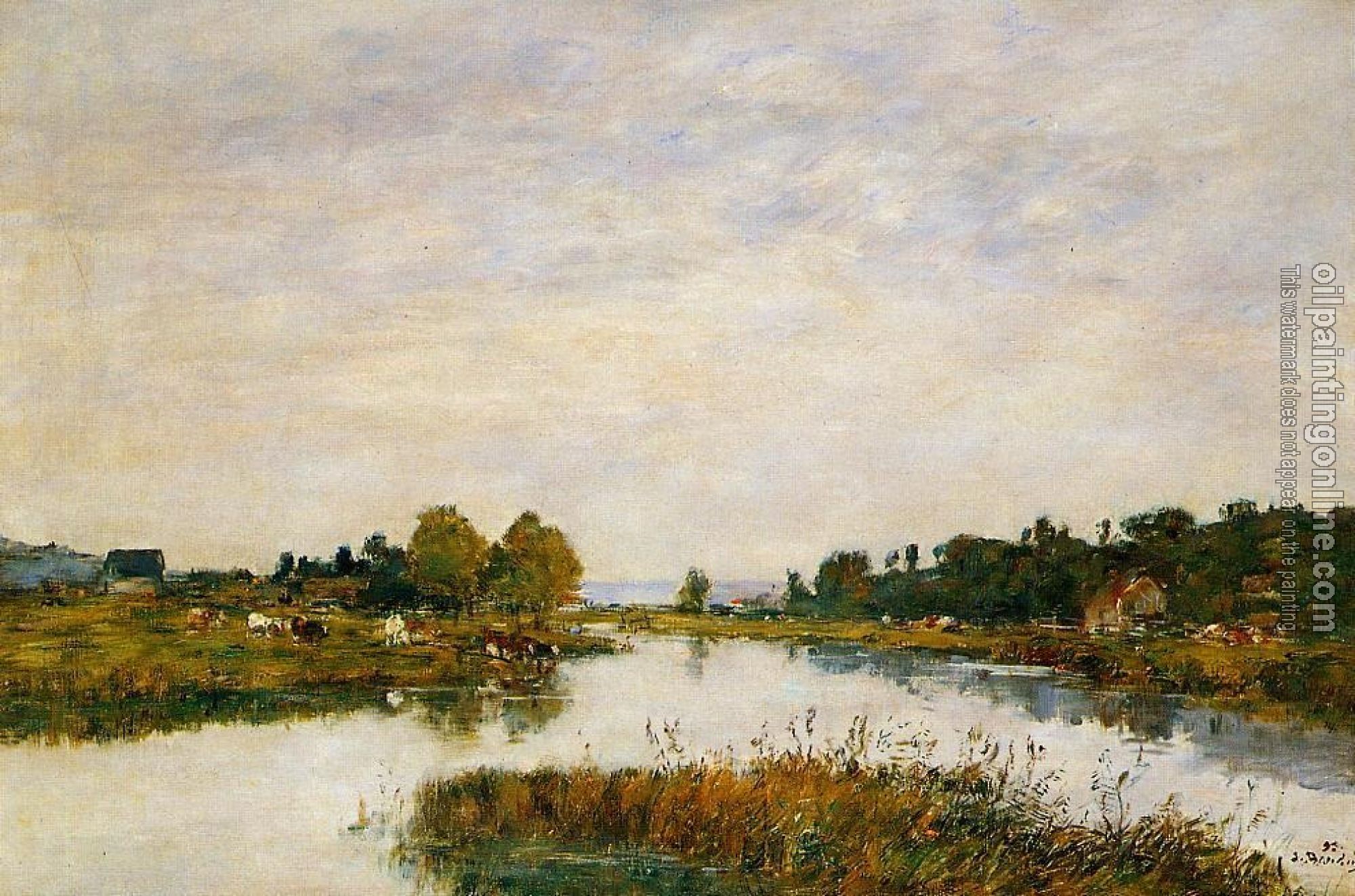 Boudin, Eugene - The Still River at Deauville